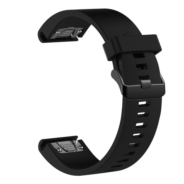 Fastmonteret Garmin QuickFit 20mm Armbånd Silikone Rem Sort