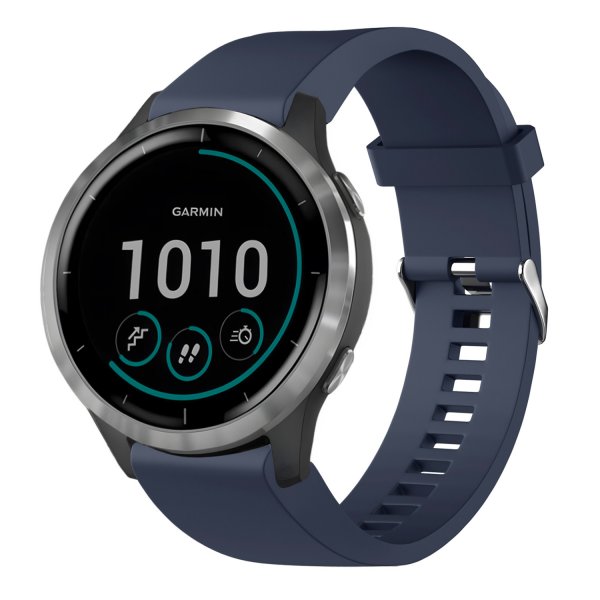 Fastmonteret Garmin QuickFit 20mm Silikonerem Blå