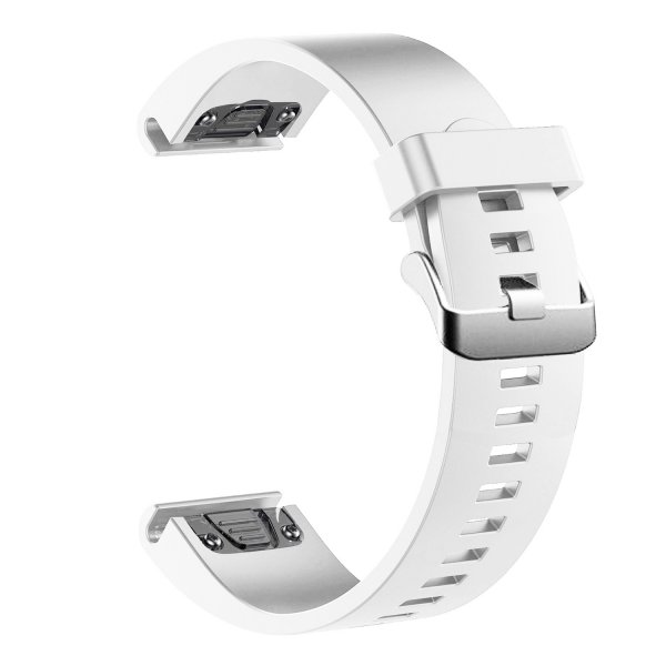 Fast Garmin QuickFit 20mm Silikone Rem Hvid