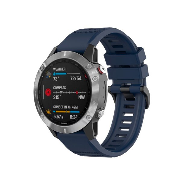 Fastmonteret Garmin QuickFit 22mm Silikonestrop Blå