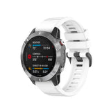 Fastgjort Garmin QuickFit 22mm Armbånd Silikonrem Hvid