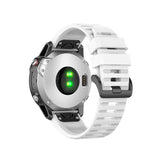 Fastgjort Garmin QuickFit 22mm Armbånd Silikonrem Hvid