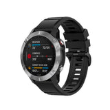 Fast Garmin QuickFit 26mm Armbånd Silikonerem Sort