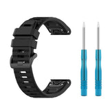 Fast Garmin QuickFit 26mm Armbånd Silikonerem Sort