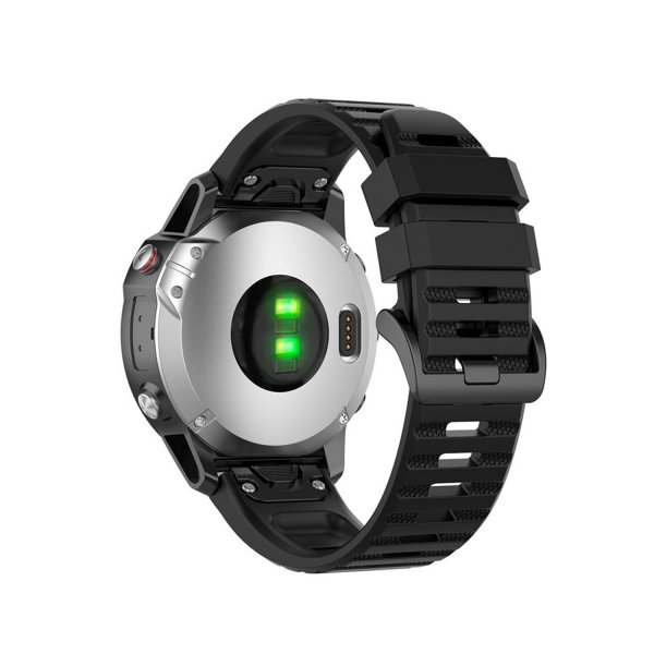 Fast Garmin QuickFit 26mm Armbånd Silikonerem Sort