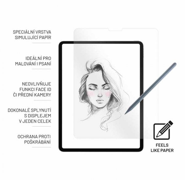 Fast iPad Pro 12.9 (gen 3/4/5/6) Skærmbeskyttelse PaperGlass
