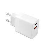 Fixed Oplader med USB-C Kabel 1m 2xUSB-A 17W Hvid