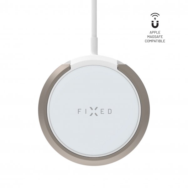 Fast Trådløs Oplader MagPad Wireless Charger MagSafe Hvid