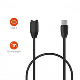 Fixed Laddare Garmin Smartwatch USB-C 1m Sort