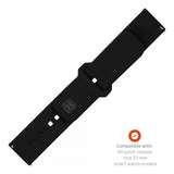 Repareret Samsung Galaxy Watch 20mm Armbånd Silikone Sporty Rem Sort
