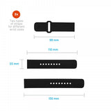 Repareret Samsung Galaxy Watch 20mm Armbånd Silikone Sporty Rem Sort