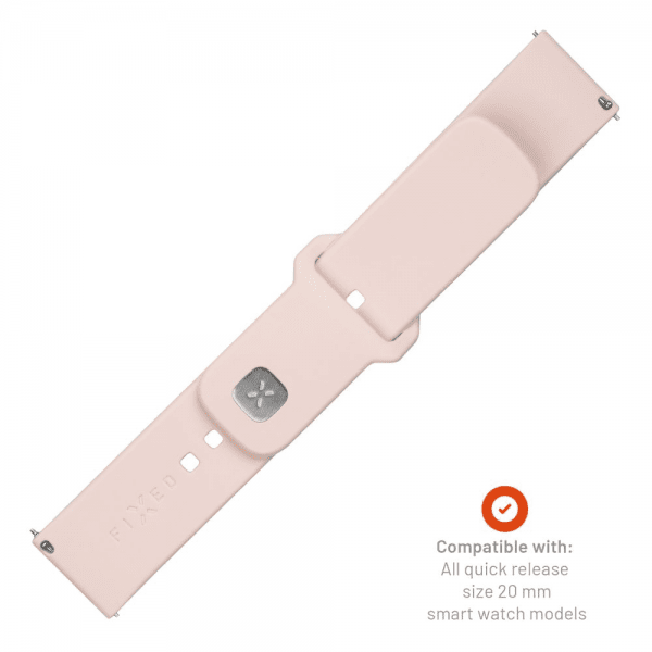 Fast Samsung Galaxy Watch 20mm Armbånd Silikone Sporty Rem Rosa