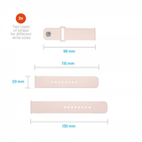Fast Samsung Galaxy Watch 20mm Armbånd Silikone Sporty Rem Rosa