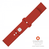 Fastmonteret Samsung Galaxy Watch 22mm Armbånd Silikone Sporty Rem Rød