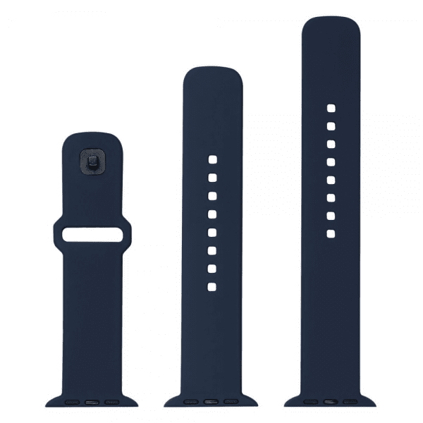 Fast Apple Watch 44/45/46mm Armbånd Silikone Sporty Rem Blå