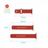 Fast Apple Watch 44/45/46mm Armbånd Silikone Sporty Rem Rød