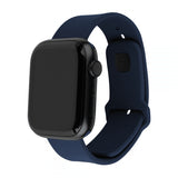 Fastmonteret Apple Watch 38/40/41/42mm Armbånd Silikone Sporty Rem Mørkeblå