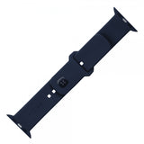 Fastmonteret Apple Watch 38/40/41/42mm Armbånd Silikone Sporty Rem Mørkeblå