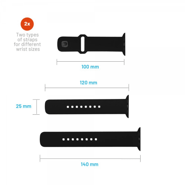 Fast Apple Watch Ultra 49mm Rem Silikone Sporty Rem Sort