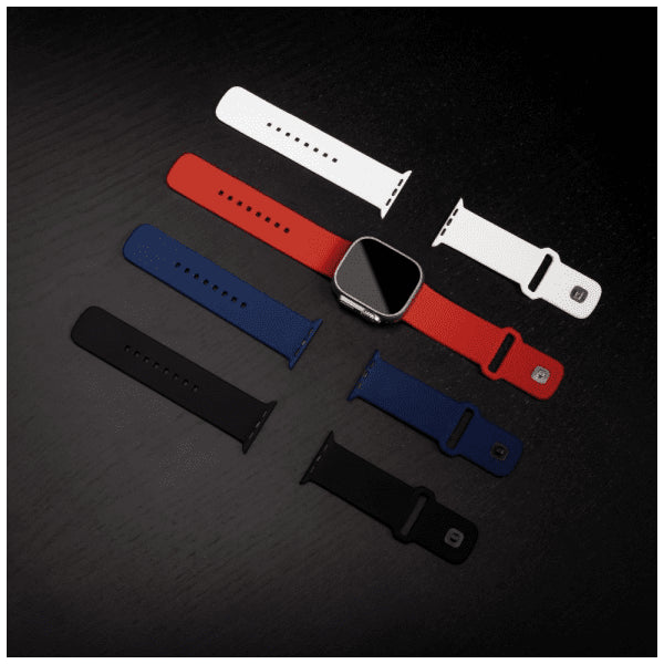 Fixed Apple Watch Ultra 49mm Armbånd Silikone Sporty Rem Rød