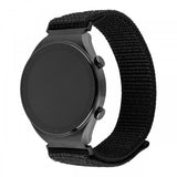 Fast Samsung Galaxy Watch 20 mm armbånd, sporty nylonrem, sort