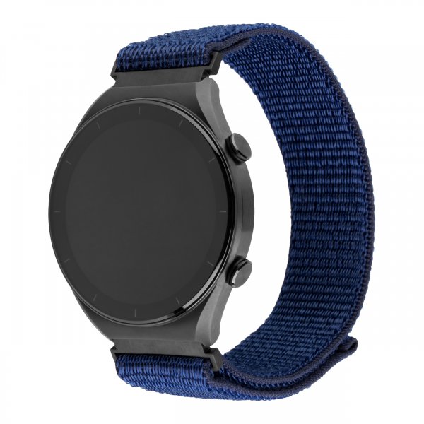 Fast Samsung Galaxy Watch 20mm Armbånd Nylon Sporty Rem Blå