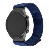 Fast Samsung Galaxy Watch 20mm Armbånd Nylon Sporty Rem Blå