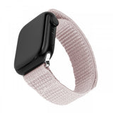 Fast Apple Watch 44/45/46mm Armbånd Nylon Sporty Rem Rosa