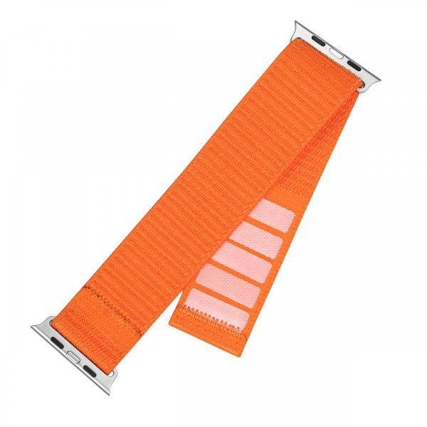 Fastgjort Apple Watch Ultra 49mm Armbånd Nylon Sporty Rem Orange