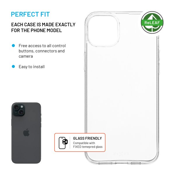 Fixed iPhone 14 Plus/iPhone 15 Plus Cover ReStory Transparent