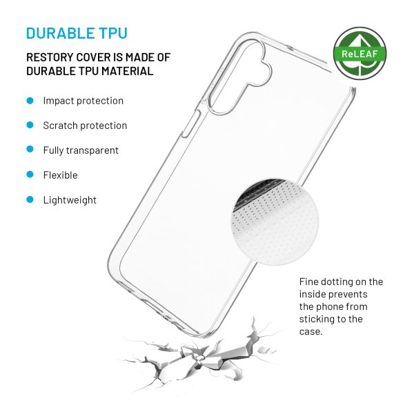 Fixed Samsung Galaxy A15 Cover ReStory Transparent