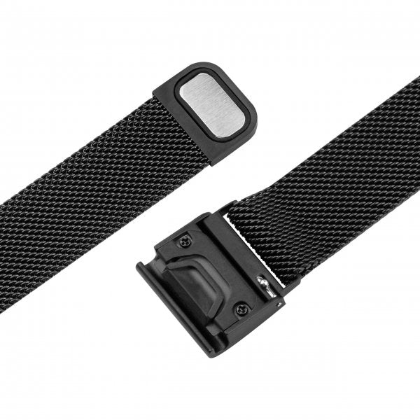 Fast Garmin QuickFit 20mm Armbånd Mesh Rem Sort