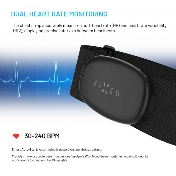 Fixed Pulse Dual Brystbånd med Pulsmåler