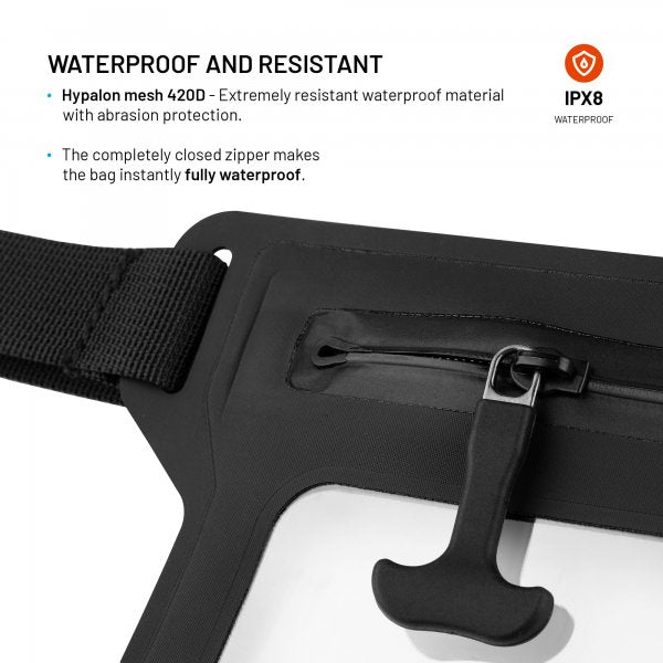Fixed Vandafvisende Etui til Mobiltelefon Dry Belt Sort