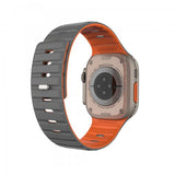 Fast Apple Watch 42/44/45/46mm Armbånd Silikone Magnetisk Rem Grå