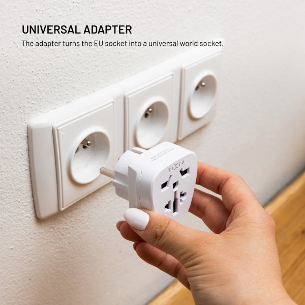 Fast Rejseadapter Schuko EU/Verden