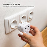 Fast Rejseadapter Schuko EU/Verden