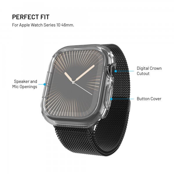 Fast Apple Watch 46mm (Serie 10) Cover med Indbygget skærmbeskytter PURE