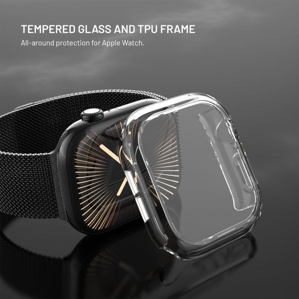 Fast Apple Watch 42mm (Serie 10) Cover med Indbygget skærmbeskyttelse PURE