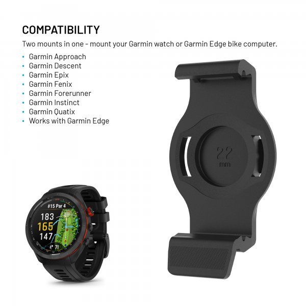 Fixed Garmin Smartwatch 22 mm holder til cykelstyr