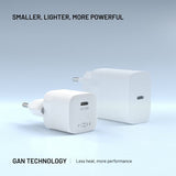 Fixed Laddare Mini PD 30W GaN USB-C Hvid