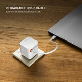 Fixed GaN65 Oplader med udtrækkeligt USB-C Kabel 65W