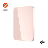 Fixed MagSafe Powerbank MagZen 5 Crystal Qi2 Lyserød