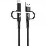 Celly Kabel 4 i 1 USB-C/USB-A/Lightning Kabel 60W 2m