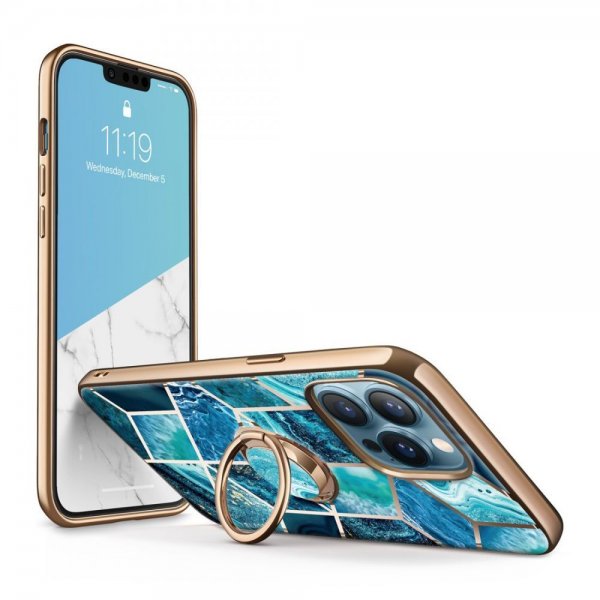 Supcase iPhone 13 Pro Cover Cosmo Snap Blue Marble