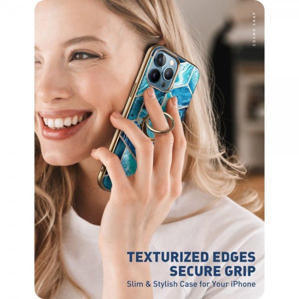 Supcase iPhone 13 Pro Cover Cosmo Snap Blue Marble