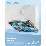 Supcase iPhone 13 Pro Cover Cosmo Snap Blue Marble