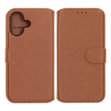 Rvelon iPhone 17 Etui 4 Kortlommer Aftagelig Skal Brun