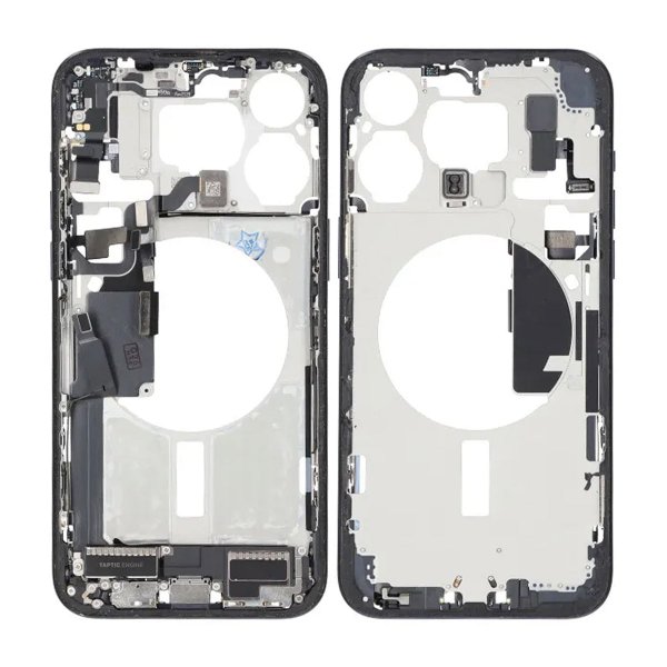 Mellemramme med smådele til iPhone 15 Pro Max - Blå Titanium OEM