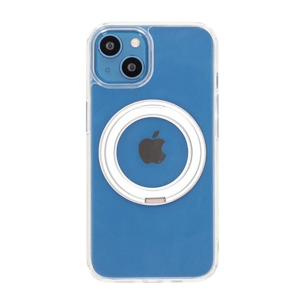 iPhone 13/iPhone 14 Cover Drejbart MagSafe Stander Gennemsigtig